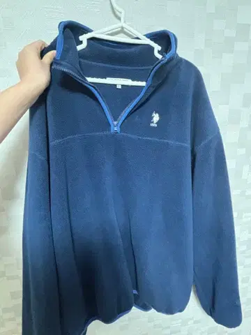 네이비 하프 지퍼 플리스