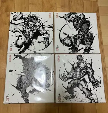 코죠 마사유키 마블 패브릭 보드 아트 보드 marvel 먹 그림풍