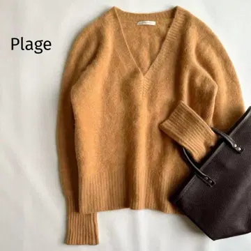 플라주*퍼 V넥 니트 Fur V 풀오버 울