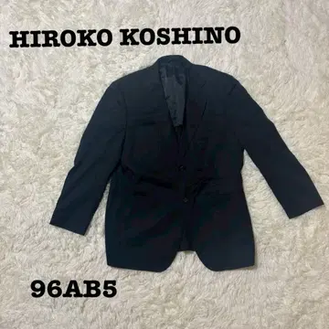 히로코코시노 테일러드 자켓 96AB5 M 블랙 스트라이프 남성용