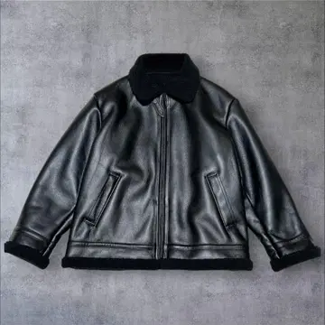 인조 가죽 무스탕 자켓 B-3 플라이트 자켓 보아 블루종