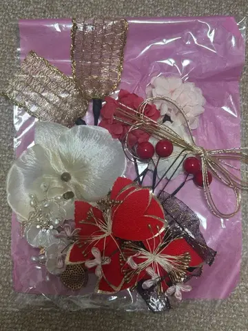 일본 의류 머리 장식 꽃 장식 세트