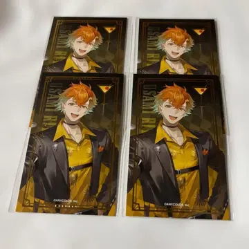 우사미 리토 니지산지 HEROIC BAR 금박 코스터 애니카페