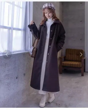 Clear 다크 브라운 롱 코트