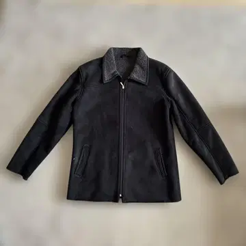 [ 새상품급 ] 무스탕 보아 코트 남성용 M 블랙