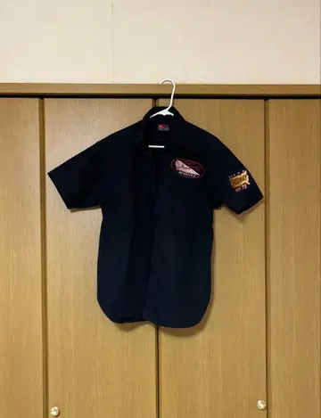 Indian Motorcycle 반팔 워크 셔츠 M 네이비