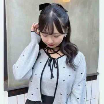 evelyn 하트 초커 가디건