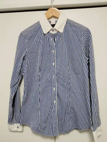 이탈리아제 archivio '67 블루 화이트 깅엄 체크 긴팔 셔츠