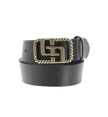 GYDA 벨트 제이더 JEYSUS GG 가죽 와이드 벨트 골드