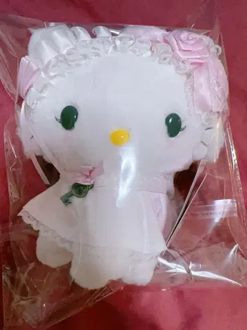화이트 프릴 챠미 키티 봉제 인형 산리오 3