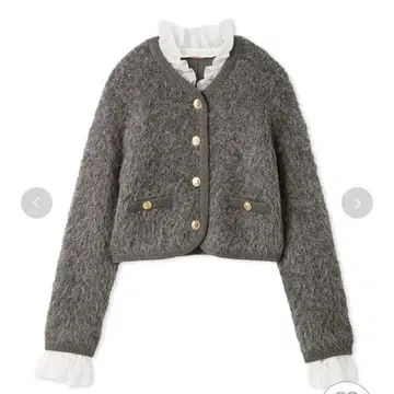 snidel 퍼라이크 프릴 니트 자켓