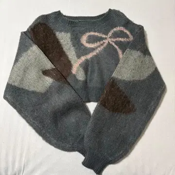 에모다 EMODA 숏 루즈 자카드 니트 새상품급