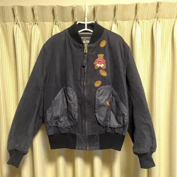 칼 헬무트 럭비 곰 컬 군 테디베어 블루종 점퍼 M