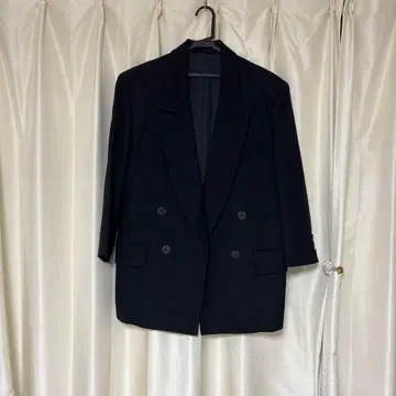 AZUR 더블 브레스트 블랙 블레이저 더블 자켓 블레이저