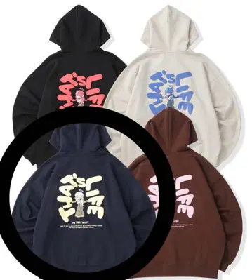 That's life 더츠라이프 네이비 풀 집업 후드티