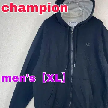 Z387 [ champion ] 후드 맨투맨 [ 남성용 XL ] 블랙
