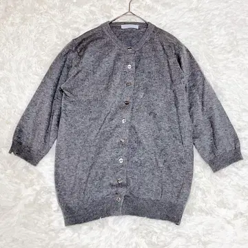 M0104 [ 7부 소매 가디건 ] 겉옷 코튼면 100% 리브 버튼