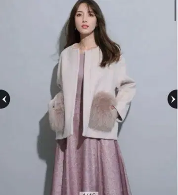 Apuweiser-riche 2WAY 포켓 퍼 노카라 코트