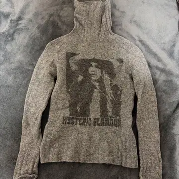 HYSTERIC GLAMOUR 터틀넥 스웨터 그레이