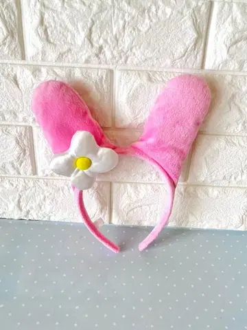 레어 산리오 마이멜로디 머리띠 마이멜로 쫑긋 귀 퓨로