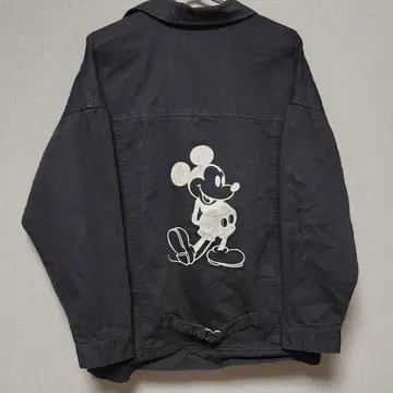 Rasvoa 미키마우스 블랙 데님 자켓 오버 사이즈 러스보아