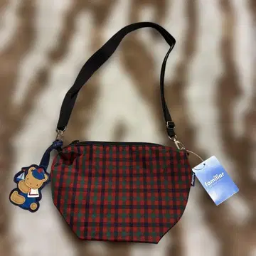 familiar 빨강 초록 체크 숄더백