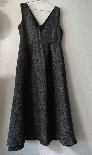 깊은 V넥 롱 원피스/오버롤 스커트