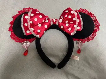 미니 마우스 머리띠 귀찌 빨간색