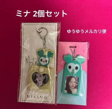 TWICE 사진 스탠드 홀더 슬라이드 키링 2개 세트 (미나)