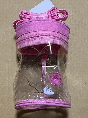 린츠 린도르 초콜릿 덕질 컬러 숄더 파우치 핑크