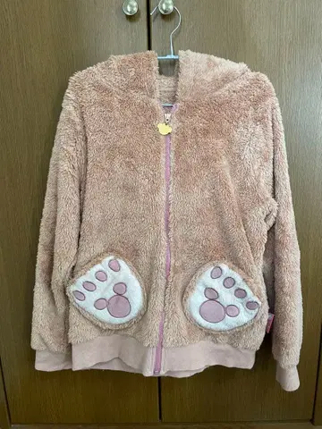 플리스 후드티 발자국 디자인 셰리 메이 후드티