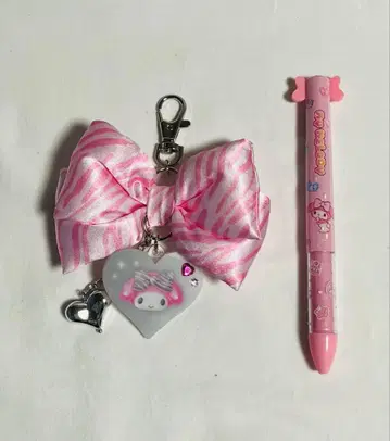 산리오 시크릿 참 리본 마이멜로디와 마이멜로디 2색 볼펜