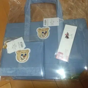 러브러리 바이 페이 올드 테디 와펜 토트백 와펜 파우치