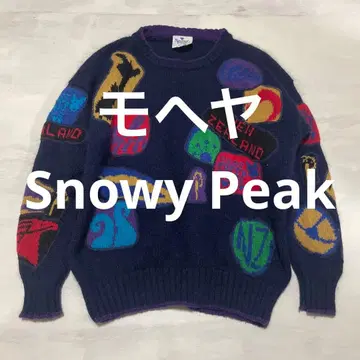 빈티지 뉴질랜드제 Snowy Peak 모헤어 니트 스웨터