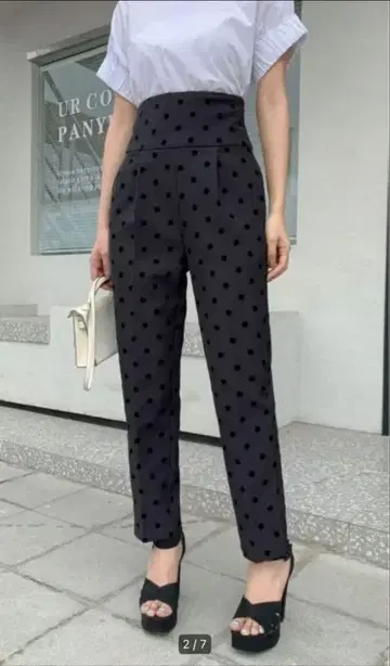 EMI PANTS DOT 인기 하이웨스트 팬츠