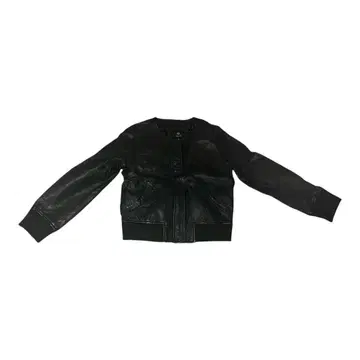 Laxmi 블랙 가죽 자켓 집업