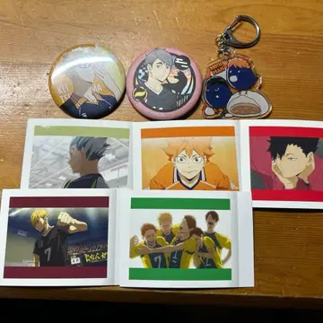 하이큐 카드 & 캔뱃지 (키링) 8개 세트