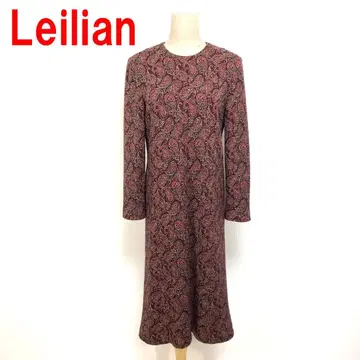 A7103 레리안 롱 원피스 긴팔 울 페이즐리 무늬 빨간색 블랙 11