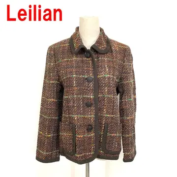 A7104 레리안 자켓 울 체크 안감 있음 브라운 9