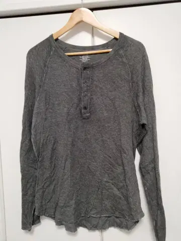 캐시미어 혼방 MAJESTIC FILATURES 그레이 헨리넥 M