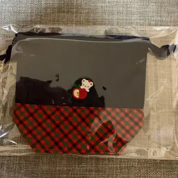 복조리 네이비와 빨간색 체크 무늬