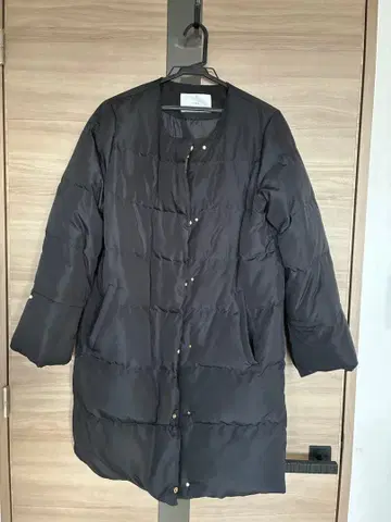 index 다운 자켓 L 사이즈 블랙 노카라