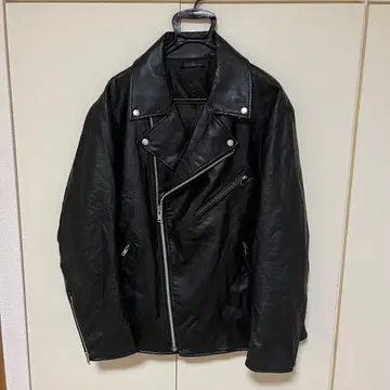 UNIQLO 네오 가죽 더블 라이더 자켓 3XL