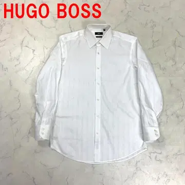 A7109 휴고보스 긴팔 셔츠 와이셔츠 면 레귤러 화이트 39
