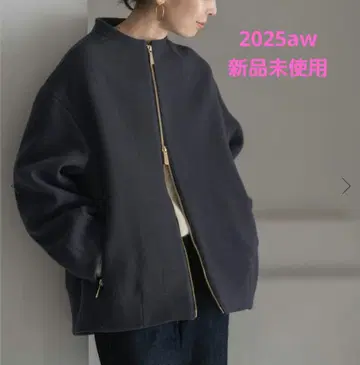 NOBLE 미사용 새상품 2025 레이즈드 넥 지퍼 코트 노블