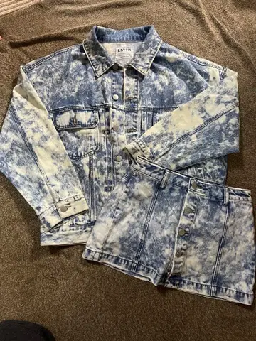 ENVY 케미컬 워시 데님 자켓 셋업