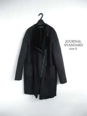 저널 스탠다드 롱 코트 블랙 S 무스탕 코트