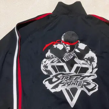 미사용급 스트리트 파이터 V 빅 자수 저지 블랙 XL