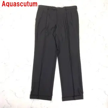 A7117 아쿠아 스큐텀 슬랙스 울 빅 사이즈 브라운 100