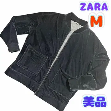 [ 새상품급 ] ZARA 남성용 벨로아 집업 블루종 M 고급스러움